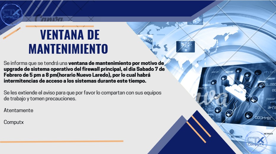 VENTANA DE MANTENIMIENTO. 